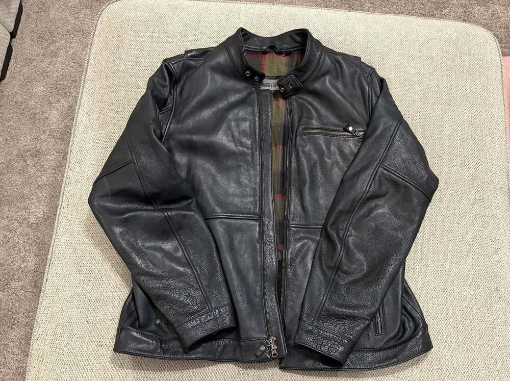 Harley-Davidson® Men's #1 Skull Slim Fit Leather Jacket, Black 98018-18VM - Wisc